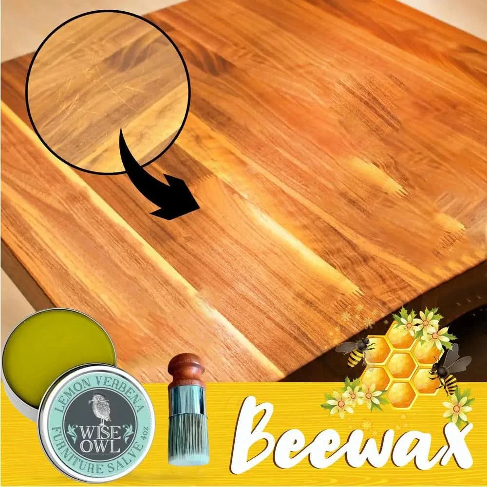 Wise Owl - Sparve de cuero y madera + cepillo gratis-VyFlair