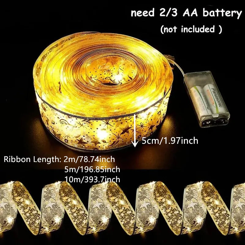 Cinta de Navidad LED 2/5/10M – Iluminación Decorativa Multicolor para Interior y Exterior