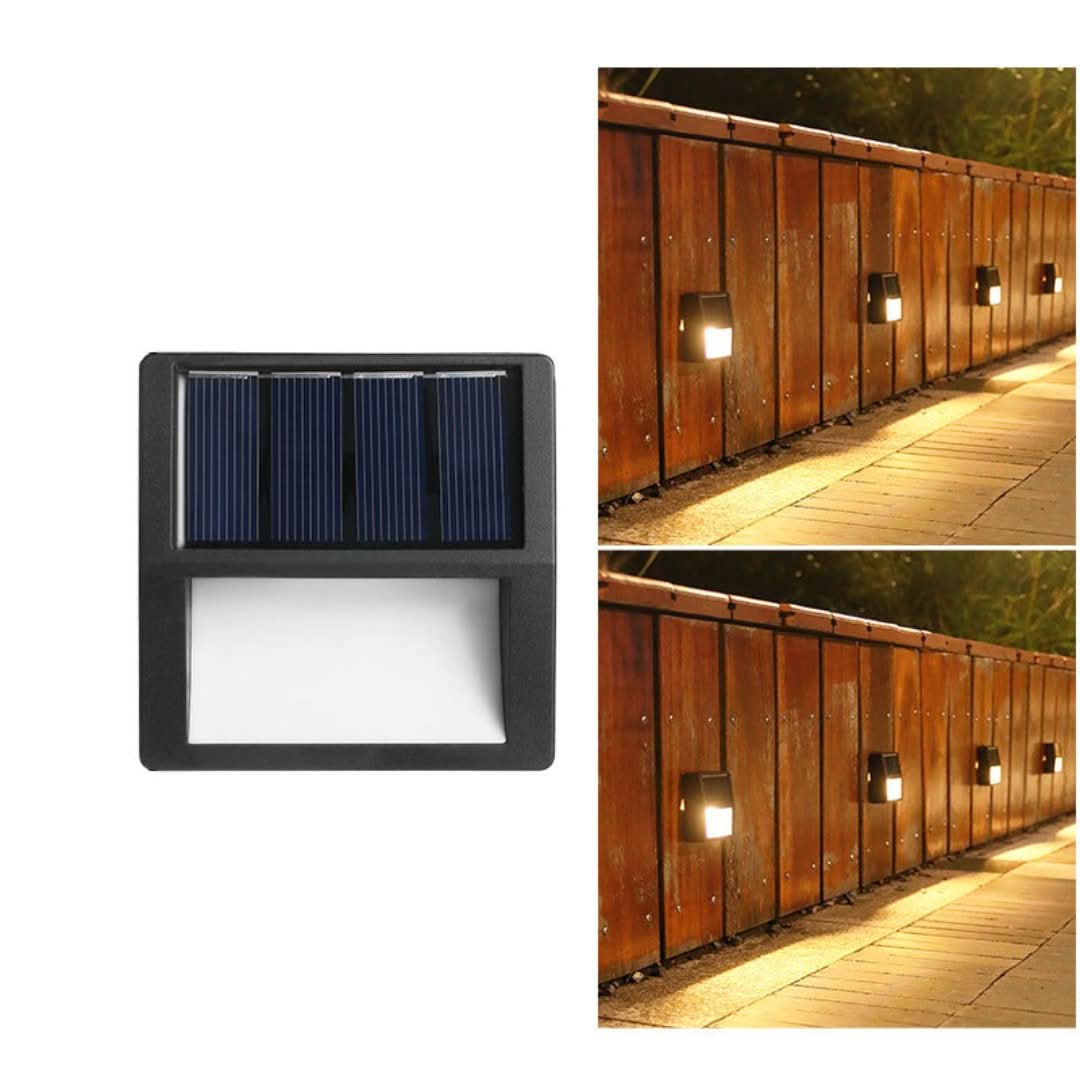 Ecobright: luces de patio solar LED impermeables para exteriores, redondos y cuadrados-Wall light-VyFlair