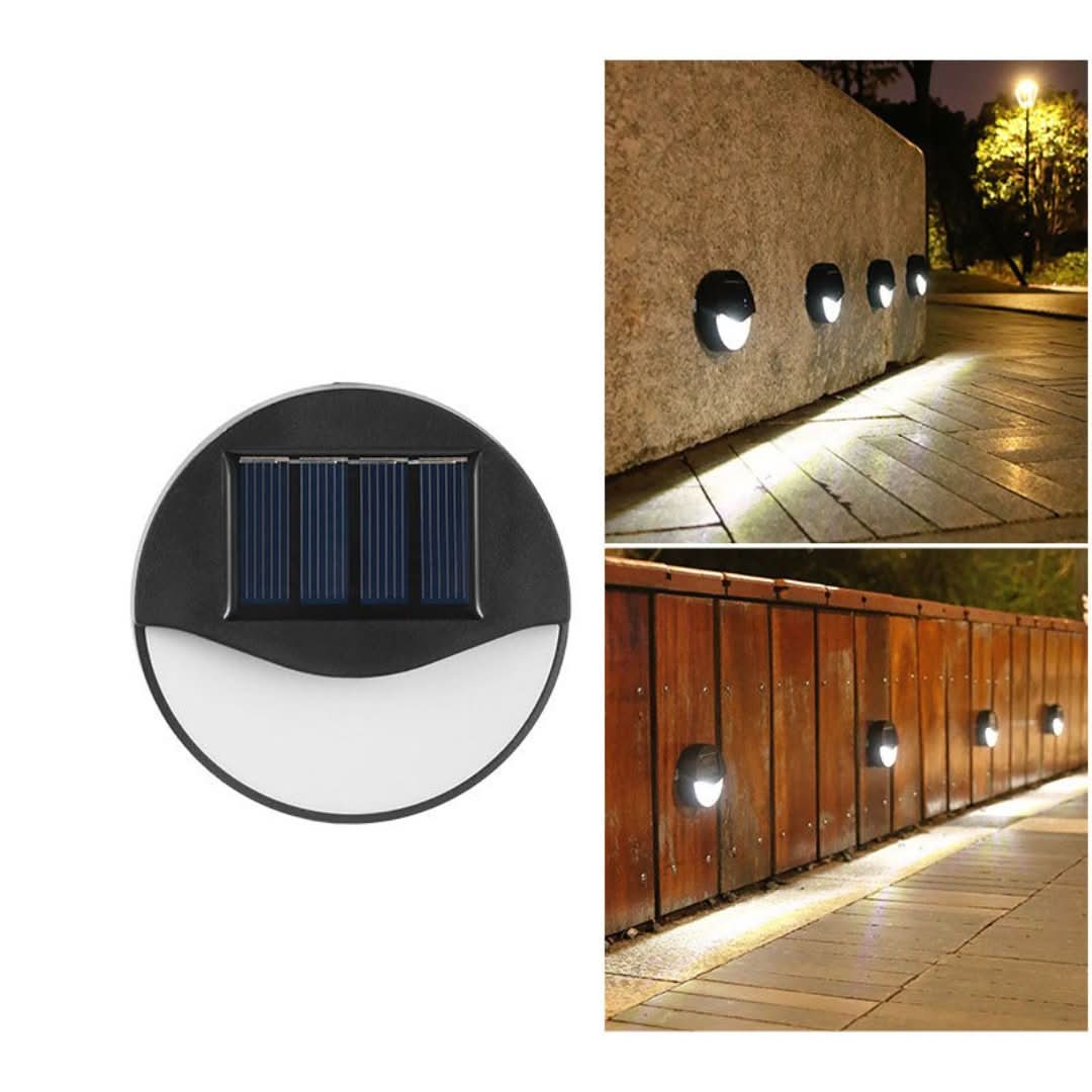 Ecobright: luces de patio solar LED impermeables para exteriores, redondos y cuadrados-Wall light-VyFlair