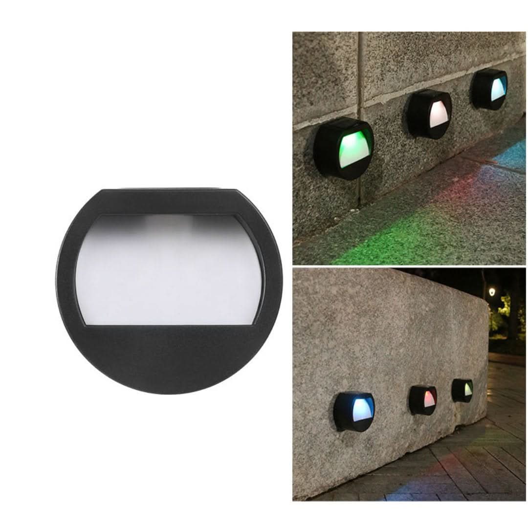 Ecobright: luces de patio solar LED impermeables para exteriores, redondos y cuadrados-Wall light-VyFlair