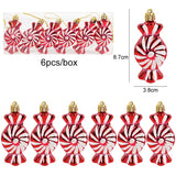 Set 6 Adornos Lollipop Navideños – Diseño Caramelo para Árbol y Regalo