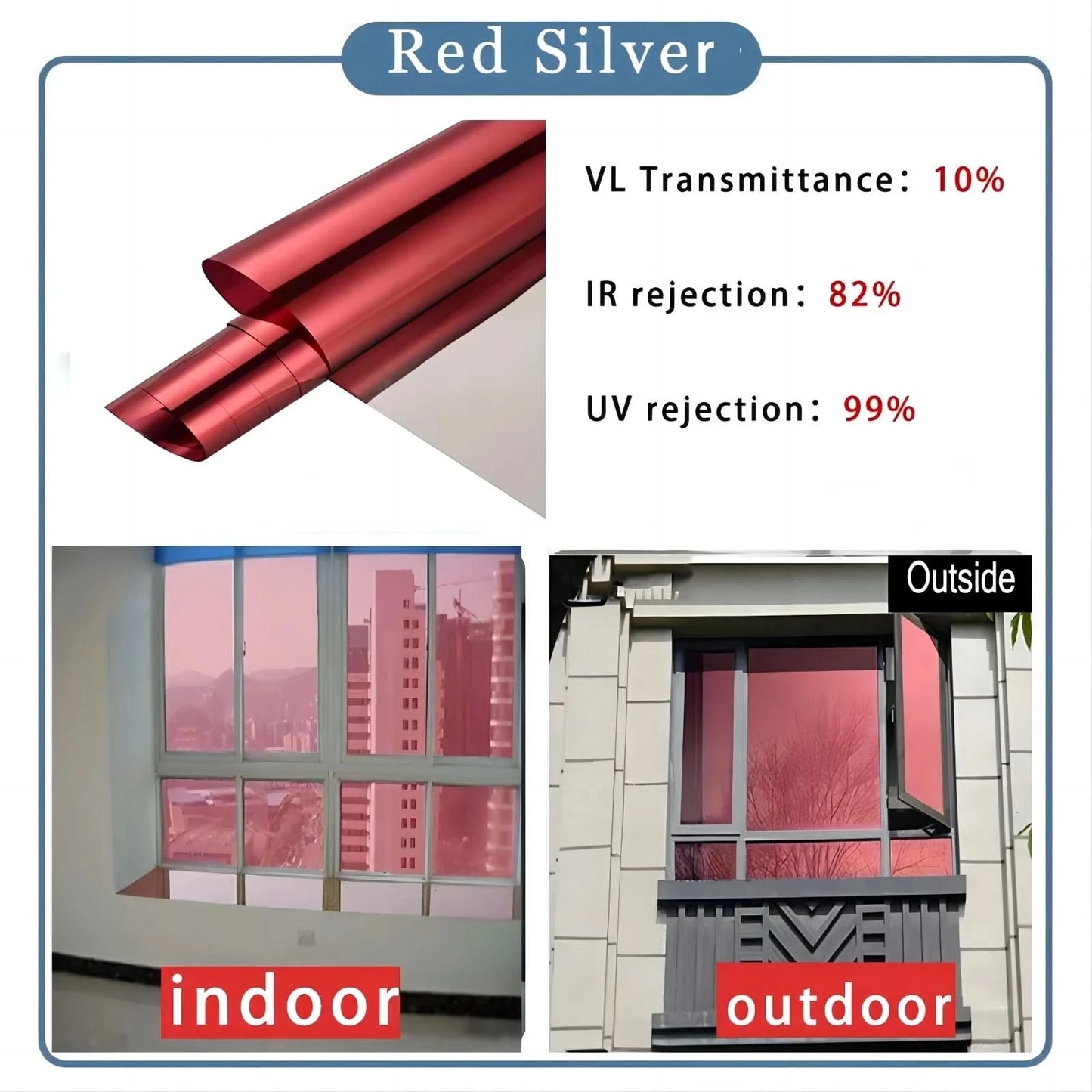 Película reflectante - Privacy Sun Bloqueo anti UV-Window film-VyFlair