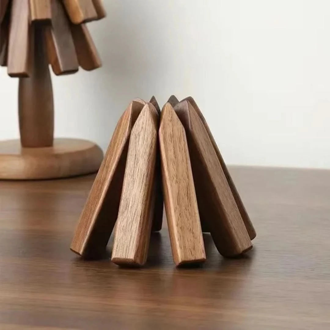 Juego de manteles de madera de nogal-Placemat Set-VyFlair
