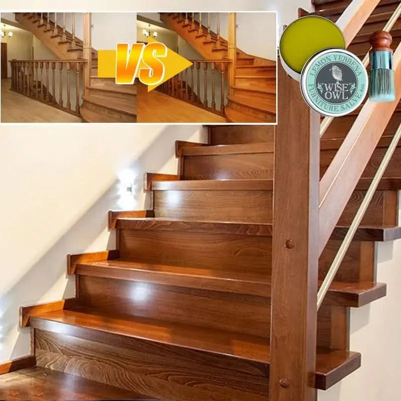 Wise Owl - Sparve de cuero y madera + cepillo gratis-VyFlair
