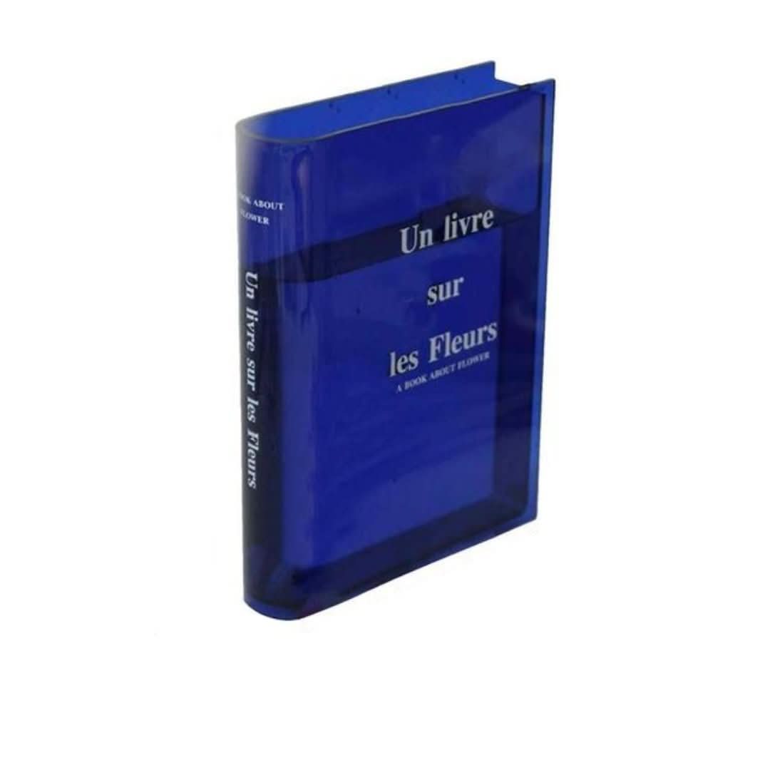 Jarrón de libros acrílicos transparentes-Vase-VyFlair