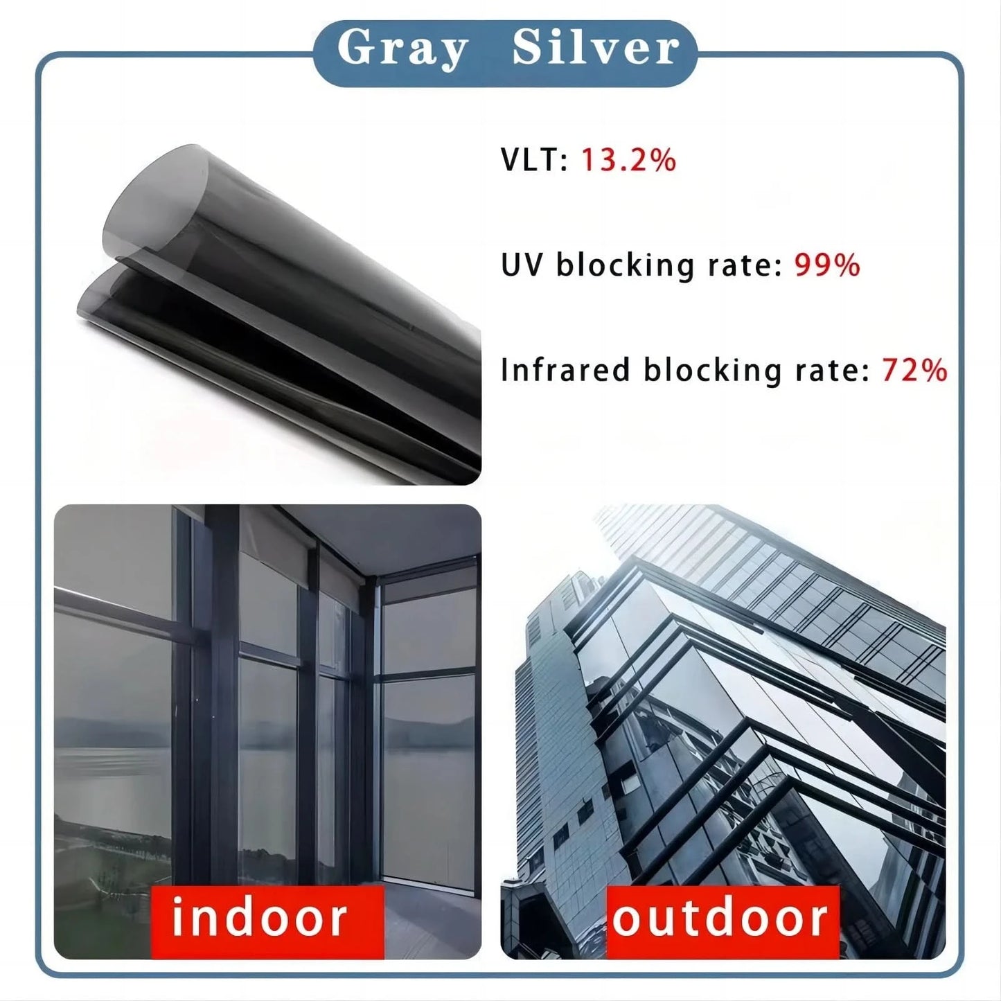 Película reflectante - Privacy Sun Bloqueo anti UV-Window film-VyFlair
