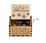 Scatola Musicale Natalizia in Legno – Ballerina Fatta a Mano