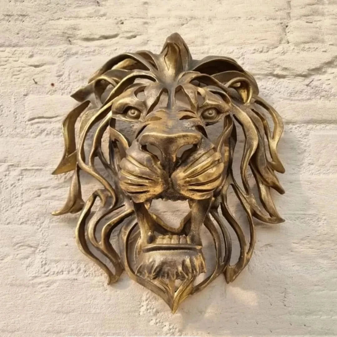 Estatua del león del oro: el poder y la elegancia se fusionaron-decor-VyFlair