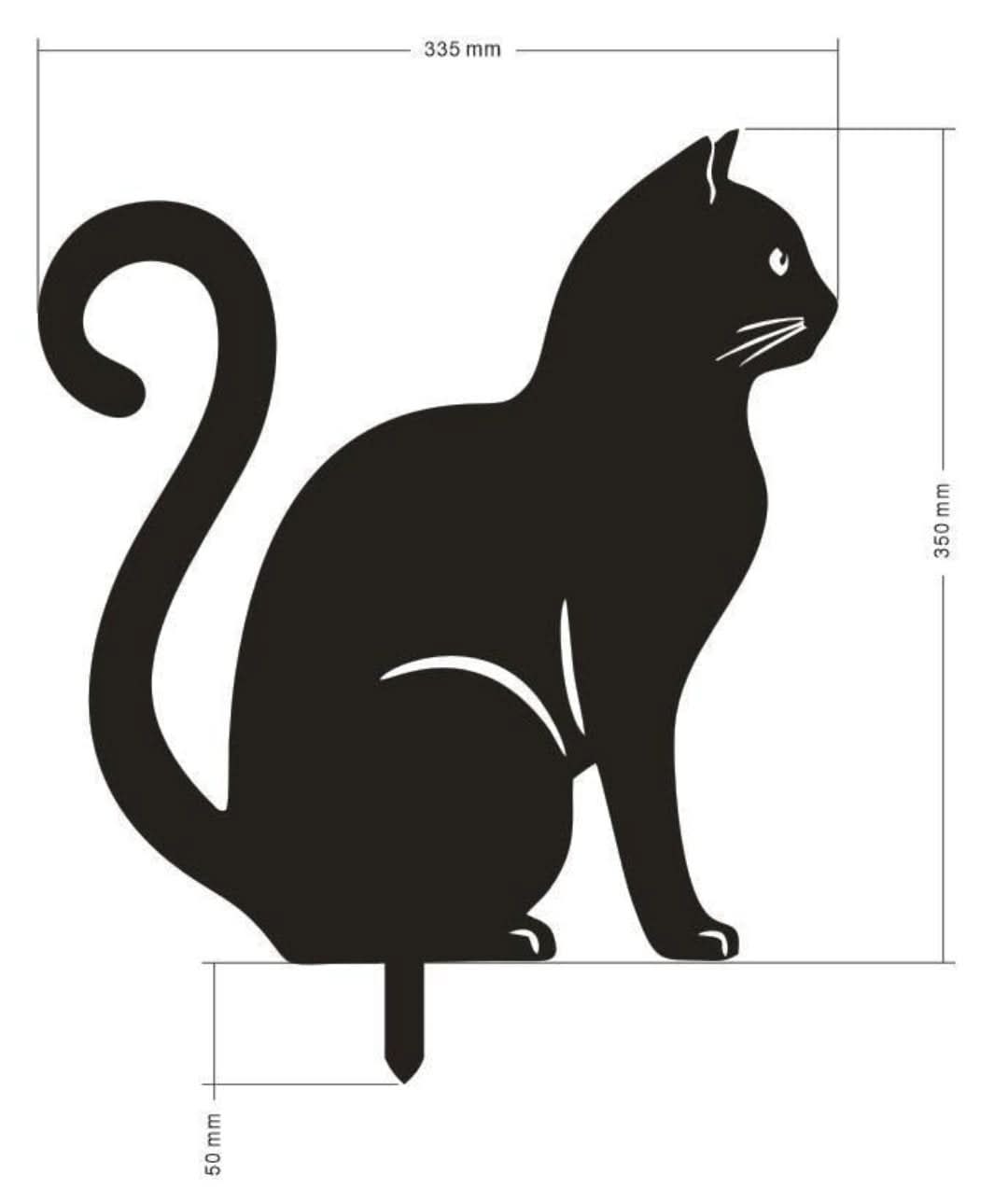 Decoración del jardín de metal de gato-garden decor-VyFlair