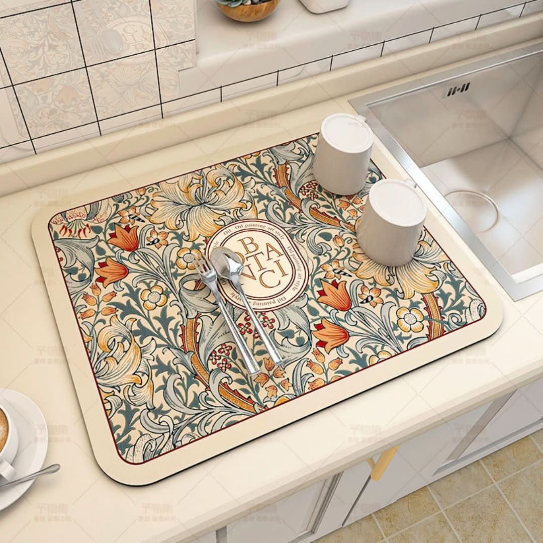 Estera de drenaje de cocina - higiene y conveniencia combinadas-Kitchen Drainer Mat-VyFlair