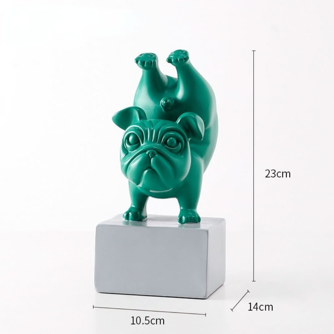 Bulldog de yoga-decor-VyFlair