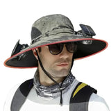 Sombrero de Pesca con Ventilador Solar Recargable - VyFlair
