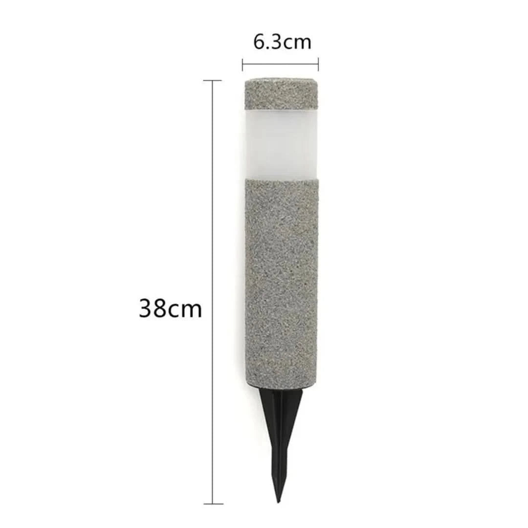 Granitglanz - Lámpara de columna de piedra-Outdoor lighting-VyFlair