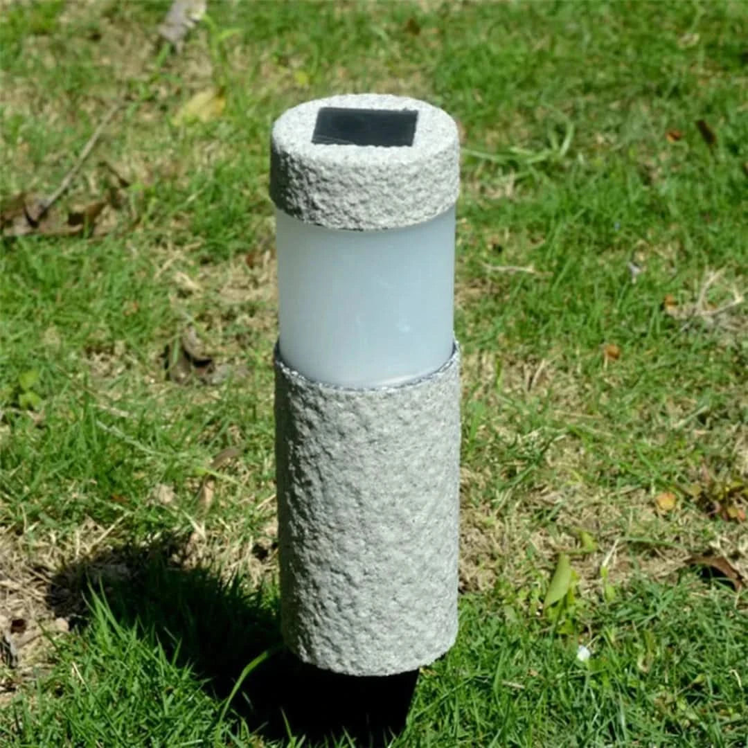 Granitglanz - Lámpara de columna de piedra-Outdoor lighting-VyFlair