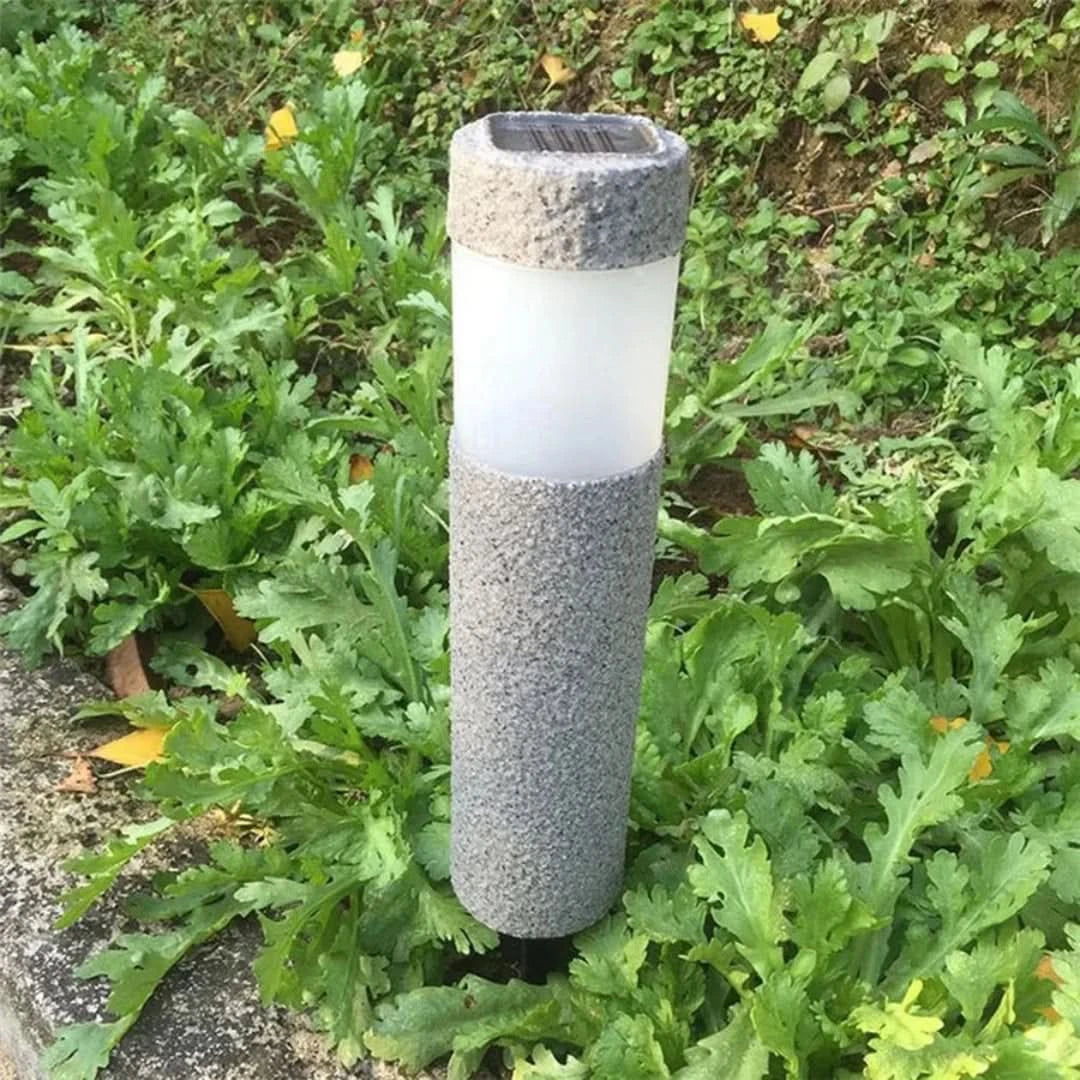 Granitglanz - Lámpara de columna de piedra-Outdoor lighting-VyFlair