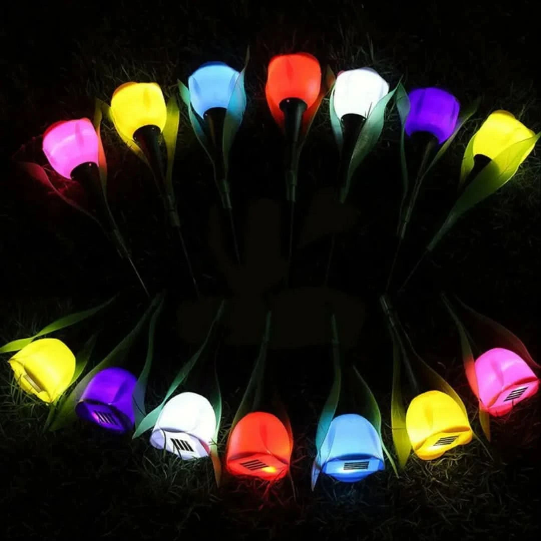 PETALGLOW - Luces de flores de tulipán solar-Outdoor lighting-VyFlair