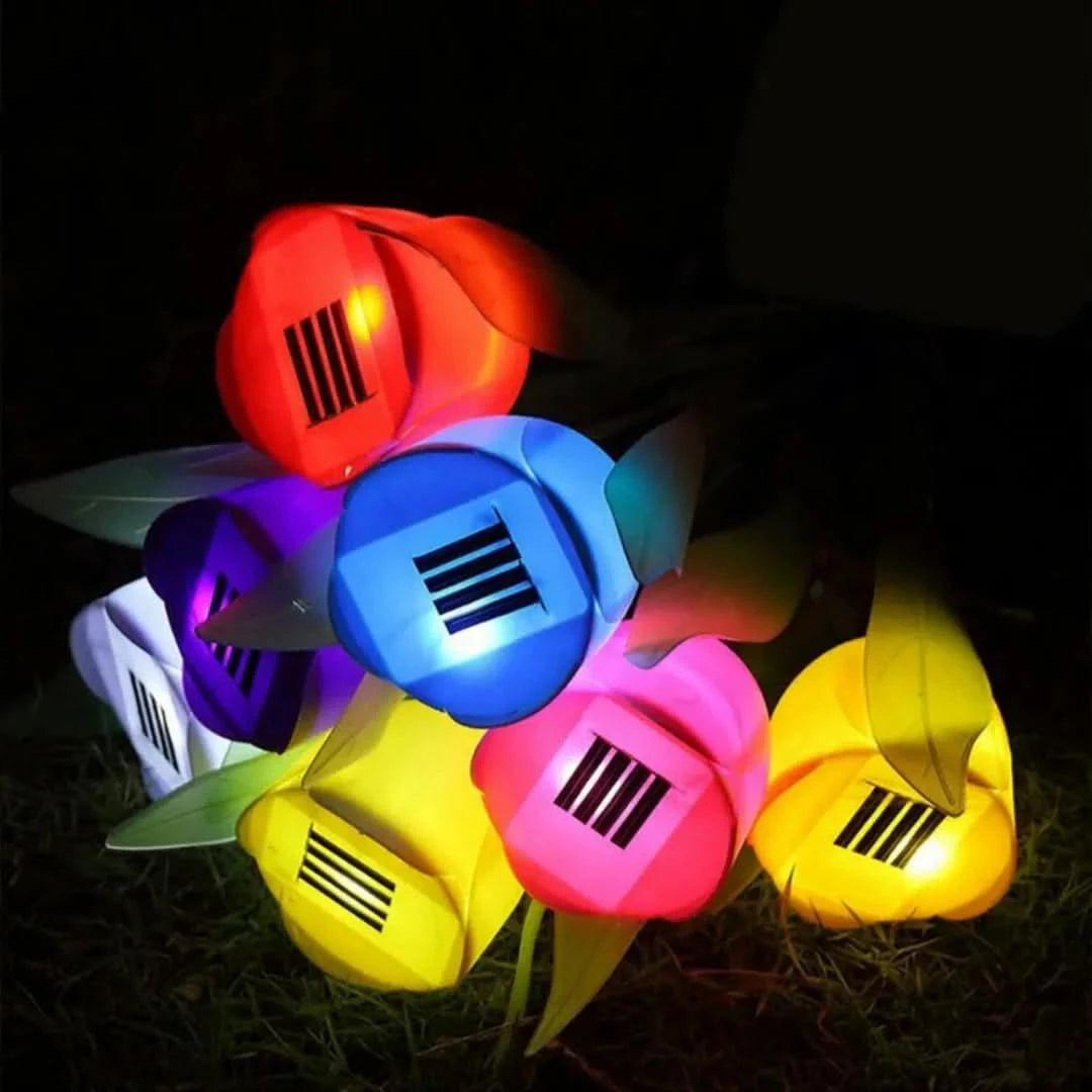 PETALGLOW - Luces de flores de tulipán solar-Outdoor lighting-VyFlair
