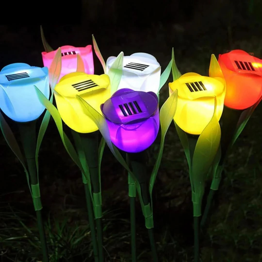 PETALGLOW - Luces de flores de tulipán solar-Outdoor lighting-VyFlair