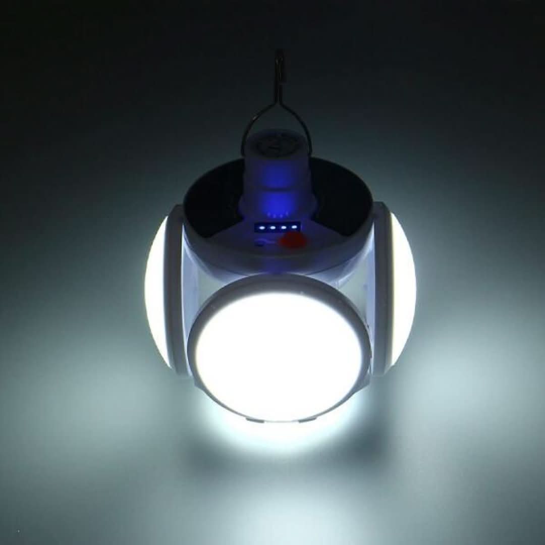 Lámpara de campamento de fútbol plegable LED con alimentación solar-Outdoor Lighting-VyFlair