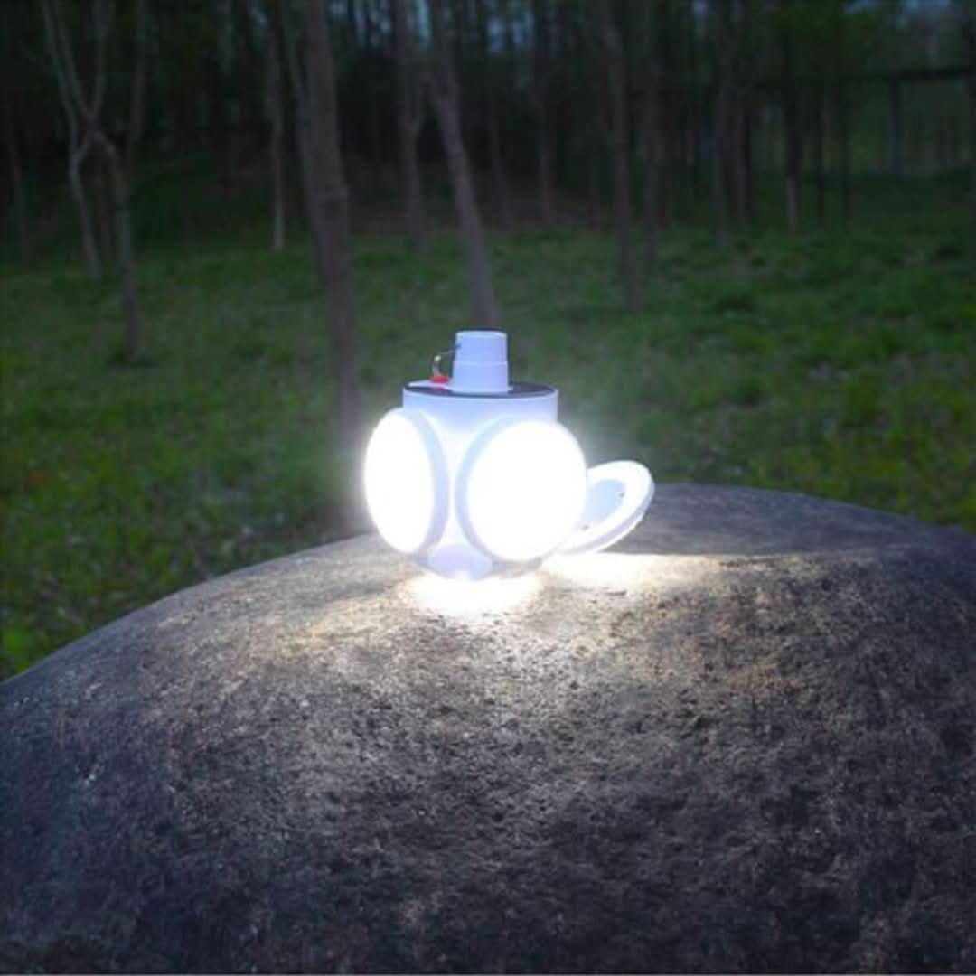 Lámpara de campamento de fútbol plegable LED con alimentación solar-Outdoor Lighting-VyFlair