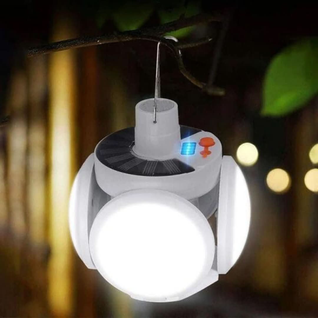 Lámpara de campamento de fútbol plegable LED con alimentación solar-Outdoor Lighting-VyFlair