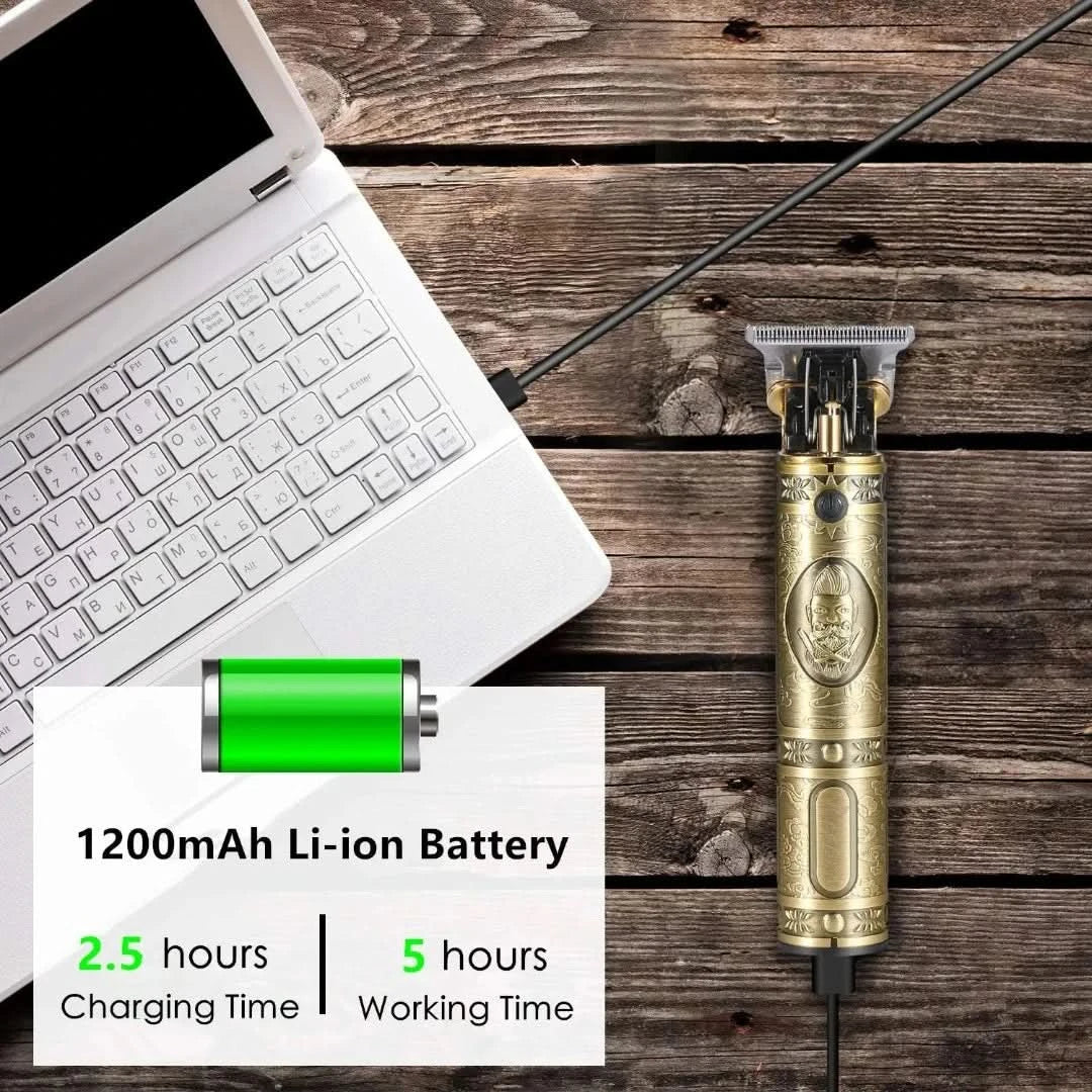 Recortador de cabello: acero inalámbrico y de acero inoxidable-hair trimmer-VyFlair