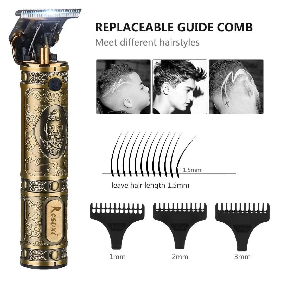 Recortador de cabello: acero inalámbrico y de acero inoxidable-hair trimmer-VyFlair