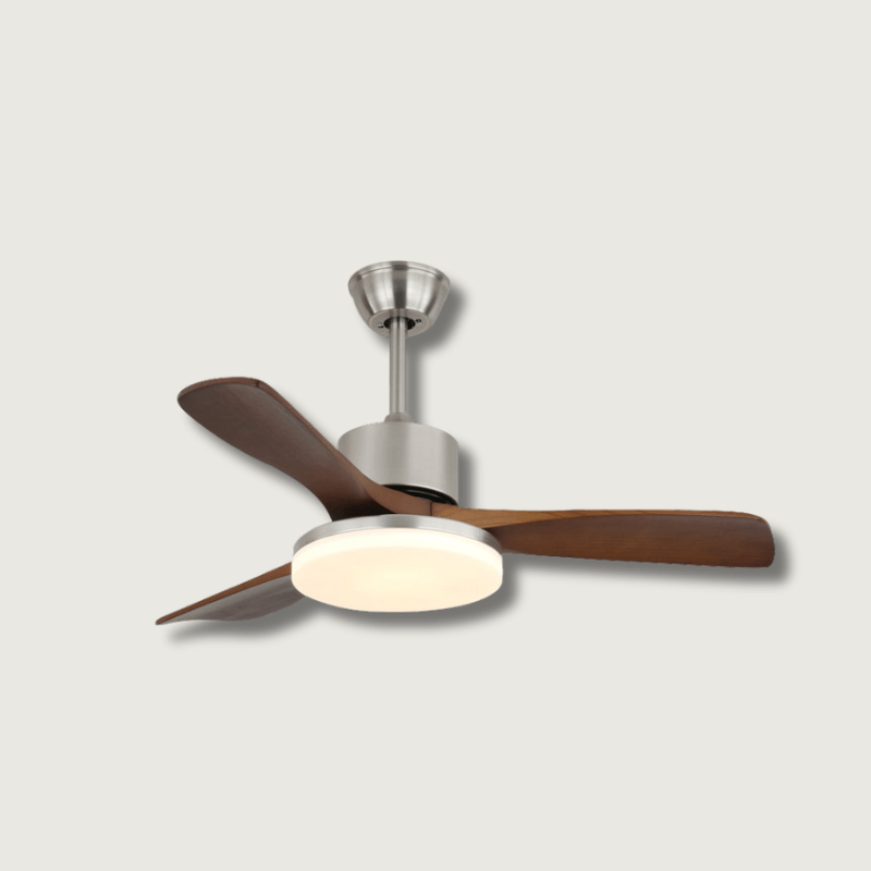 LuxeBreeze Ventilador de Techo de Madera con Luz - VyFlair