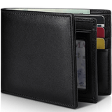 Cartera Bifold Hombre Cuero Real con Bloqueo RFID - VyFlair