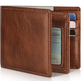 Cartera Bifold Hombre Cuero Real con Bloqueo RFID - VyFlair