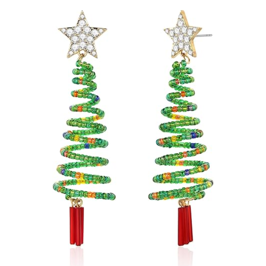 Orecchini Natalizi JollyGems – Ciondoli Brillanti e Leggeri per Donna