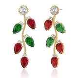 Orecchini Natalizi JollyGems – Ciondoli Brillanti e Leggeri per Donna