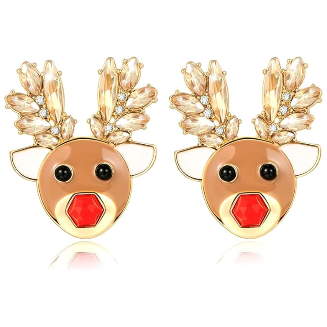 Orecchini Natalizi JollyGems – Ciondoli Brillanti e Leggeri per Donna