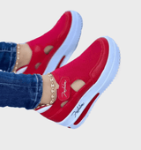 Zapatillas Deportivas para Mujeres - Suela Gruesa - Cierre de Velcro - VyFlair