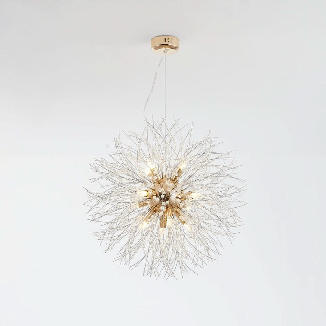 Luces colgantes de Lili Diseño LED White Gold Metal Sala de estar de comedor-Ceiling lamps-VyFlair