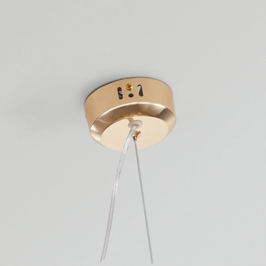 Luces colgantes de Lili Diseño LED White Gold Metal Sala de estar de comedor-Ceiling lamps-VyFlair