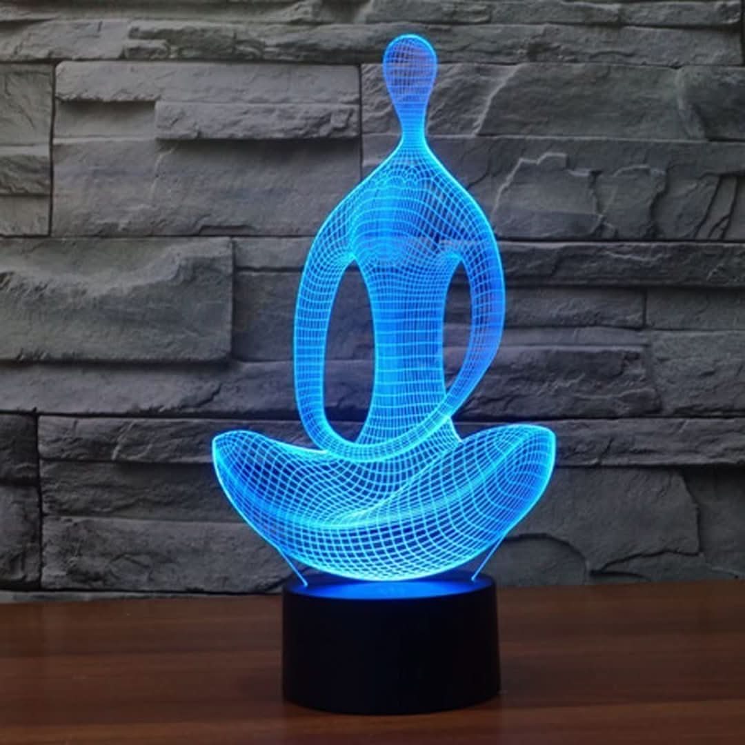 Lámpara LED 3D de meditación de yoga-Table lamp-VyFlair