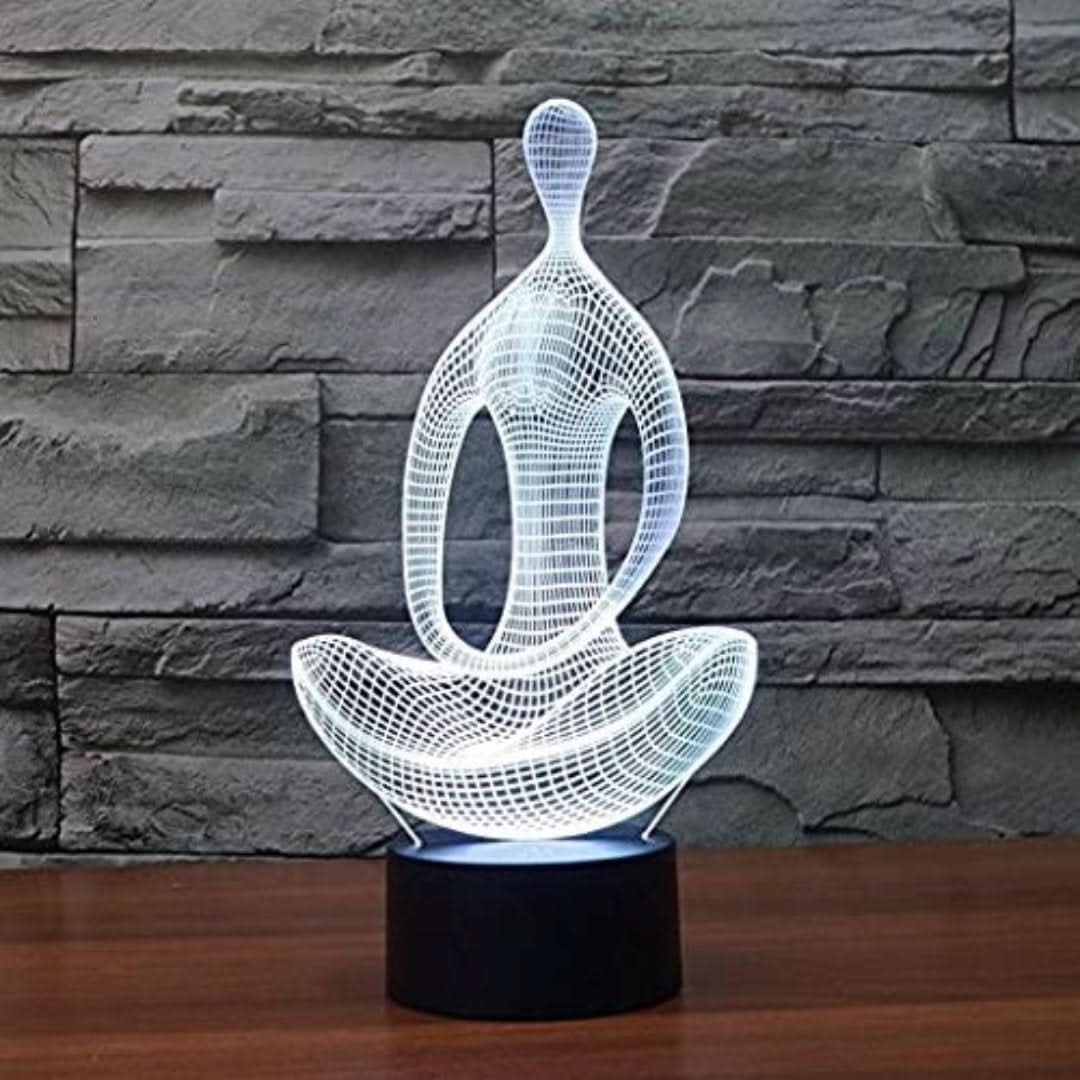 Lámpara LED 3D de meditación de yoga-Table lamp-VyFlair