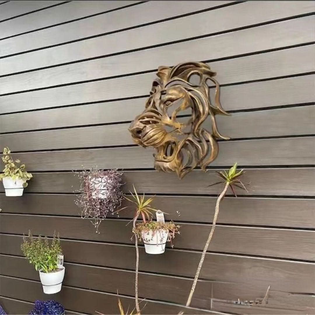 Estatua del león del oro: el poder y la elegancia se fusionaron-decor-VyFlair