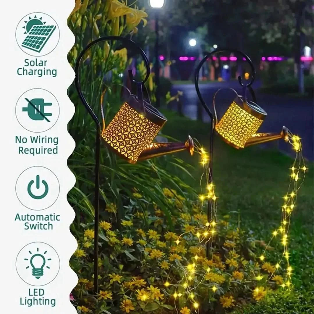 Luces de cascada solar-Outdoor Decor-VyFlair