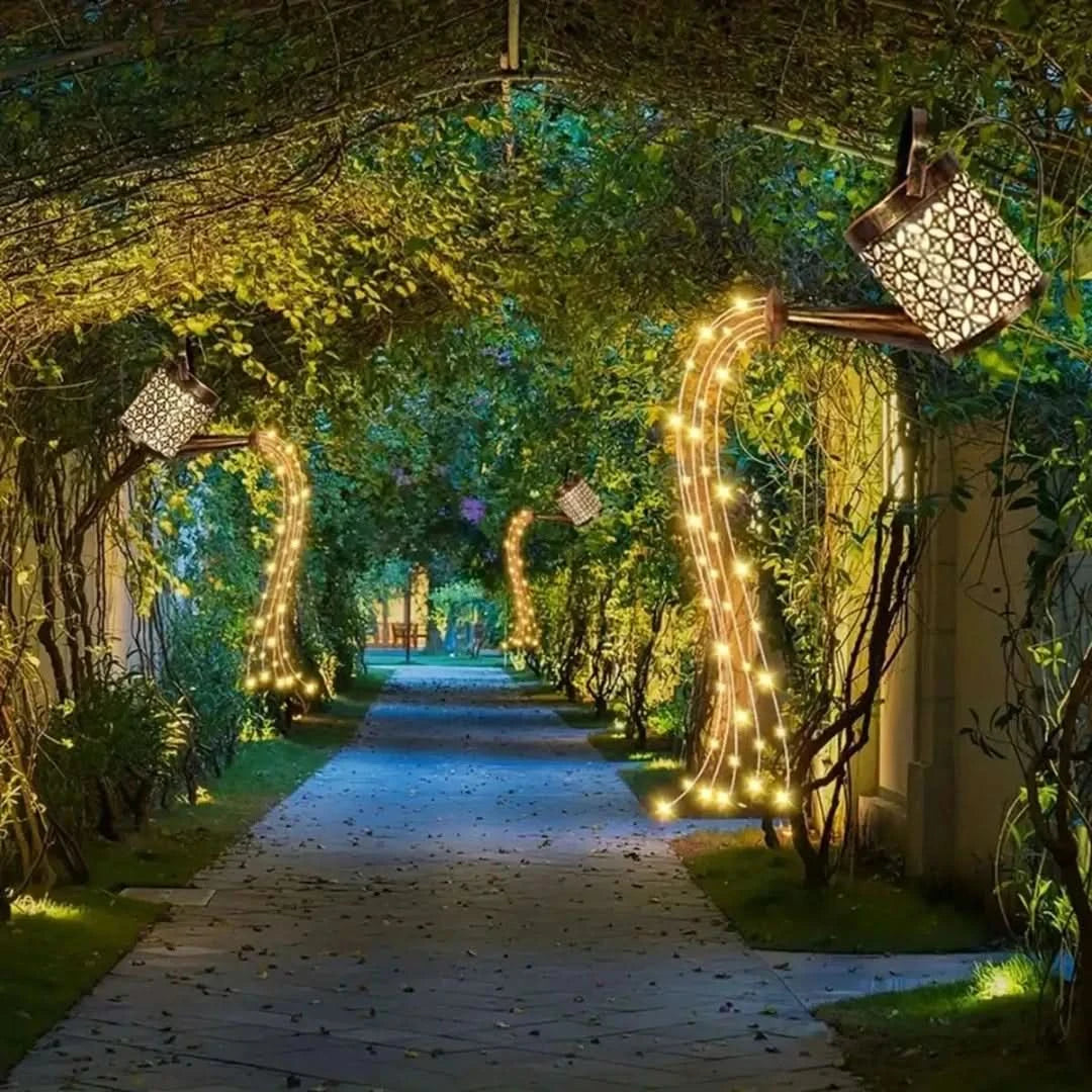 Luces de cascada solar-Outdoor Decor-VyFlair