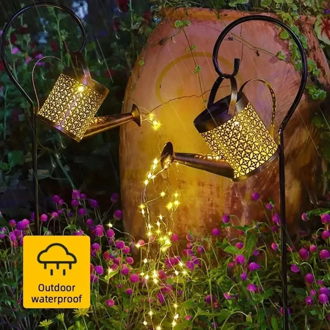 Luces de cascada solar-Outdoor Decor-VyFlair