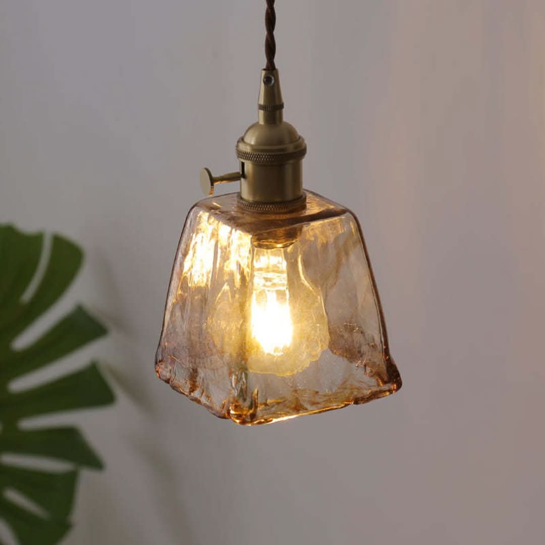 Levy lámparas colgantes de LED retro sala de estar dormitorio de vidrio de metal-Ceiling lamps-VyFlair