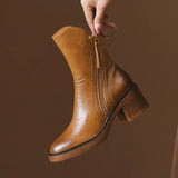 Zapatos de Cuero con Tacones Medios - Elegantes - Cómodos - LUXE - VyFlair