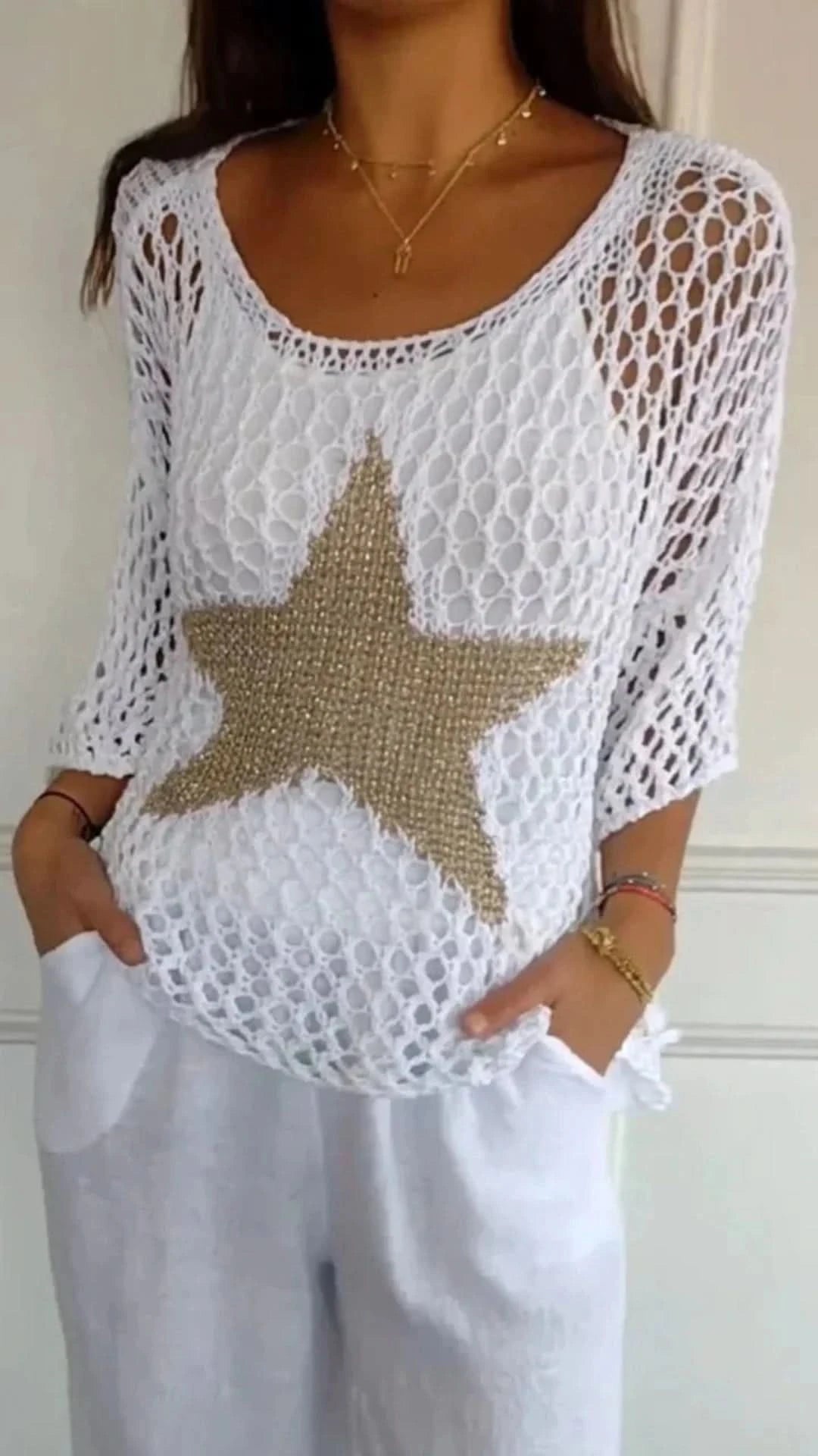 Casual Blouse - Cotton and Linen-Casual Blouse-VyFlair