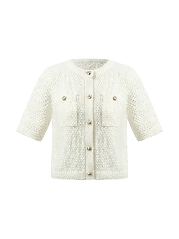 Cárdigan de punto - Trabajo abierto-Cardigan-VyFlair
