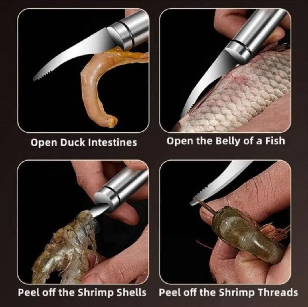 Cuchillo de fauces de línea: multifuncional para camarones y pescado-knife-VyFlair