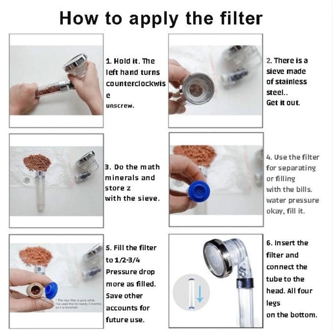 Cabezal de ducha de filtración iónica de alta presión-shower head-VyFlair