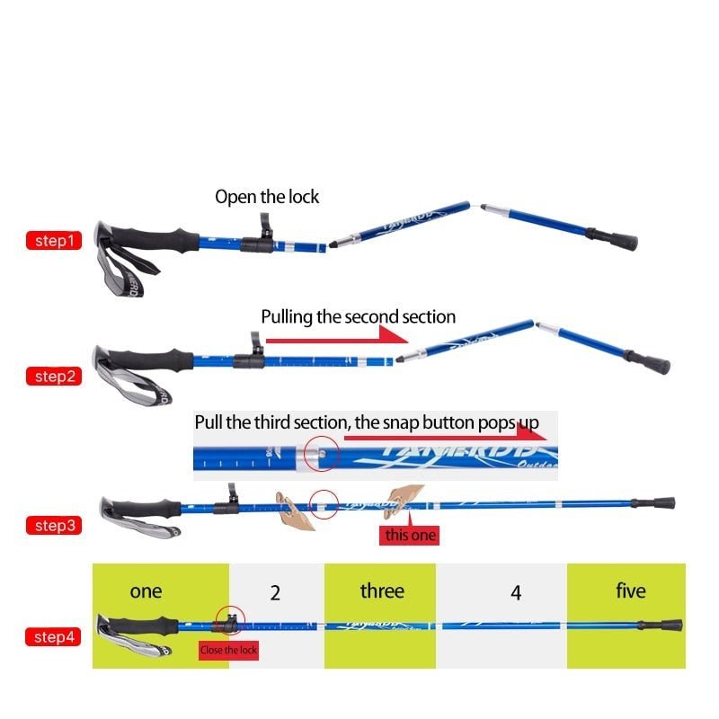 Bastones de Trekking Ajustables Plegables - VyFlair